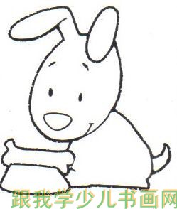 儿童蜡笔画小狗的画法〔图解〕--跟我学少儿书