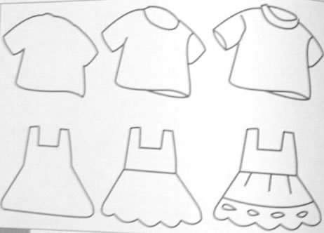 幼儿简笔画线描素材衣服图片--跟我学少儿书画