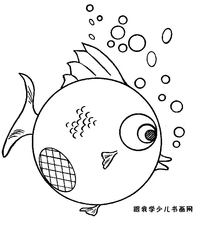 儿童简笔画海底世界鱼图片大小700*800[图]--跟