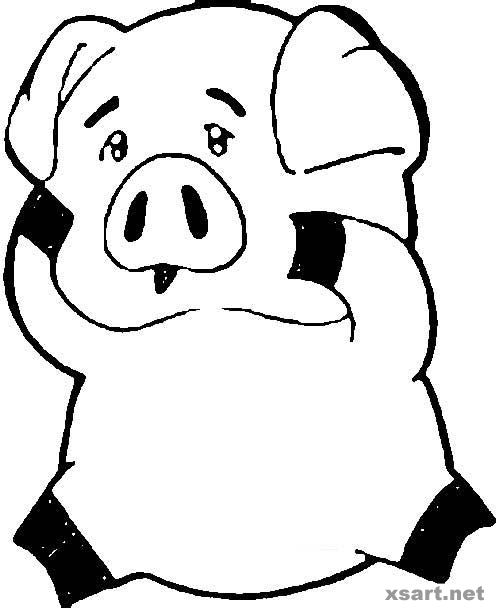 儿童简笔画可爱的小猪[图]--跟我学少儿书画网